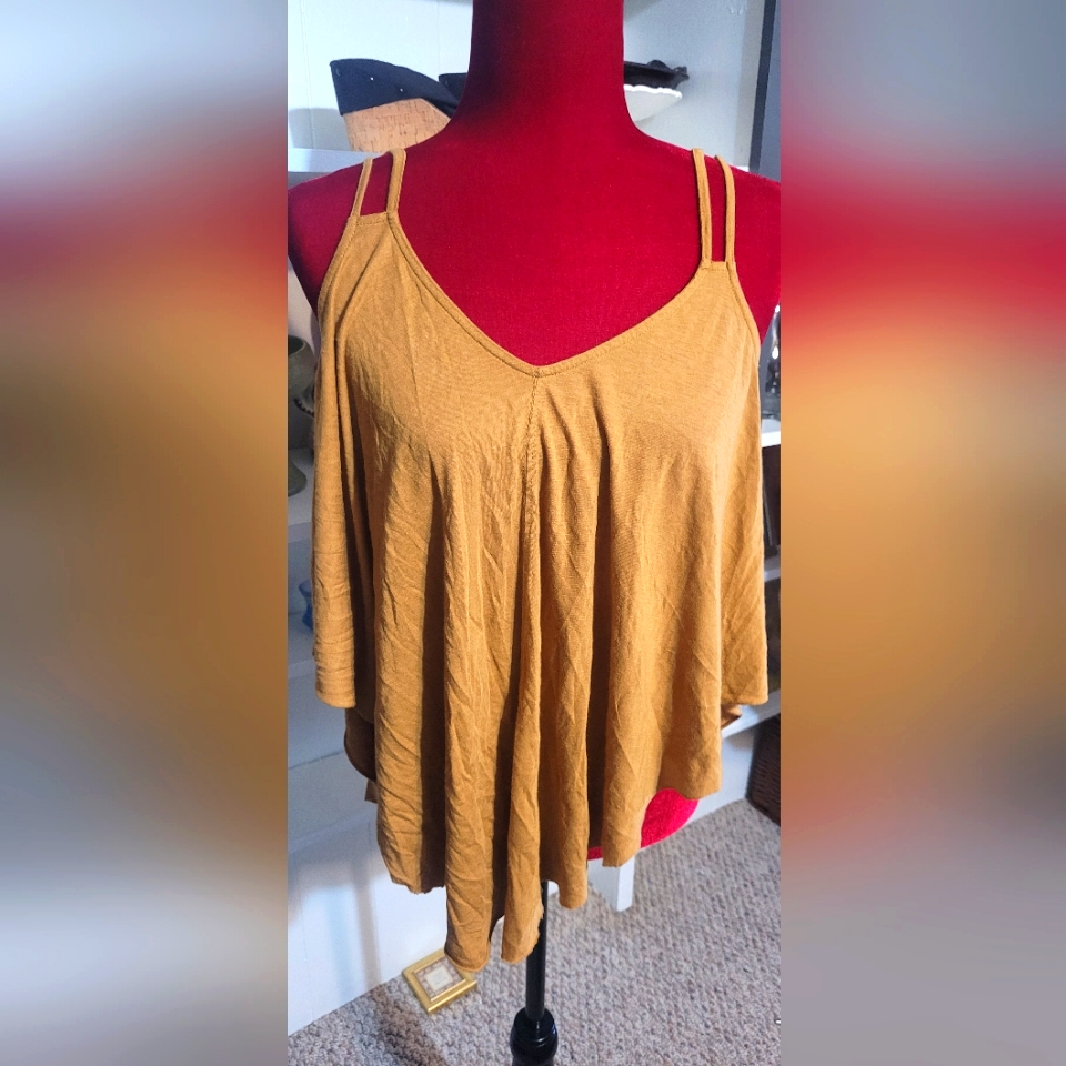 Free People Fall Tank Top Carmel Color Xs S M Flowy.